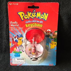 Pokemon Red and White Keychain Action Figure
